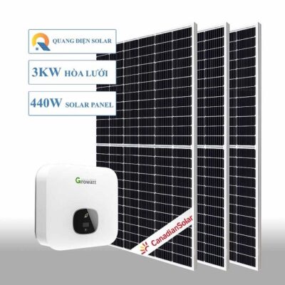 hệ thống điện năng lượng mặt trời hoà lưới 3kw