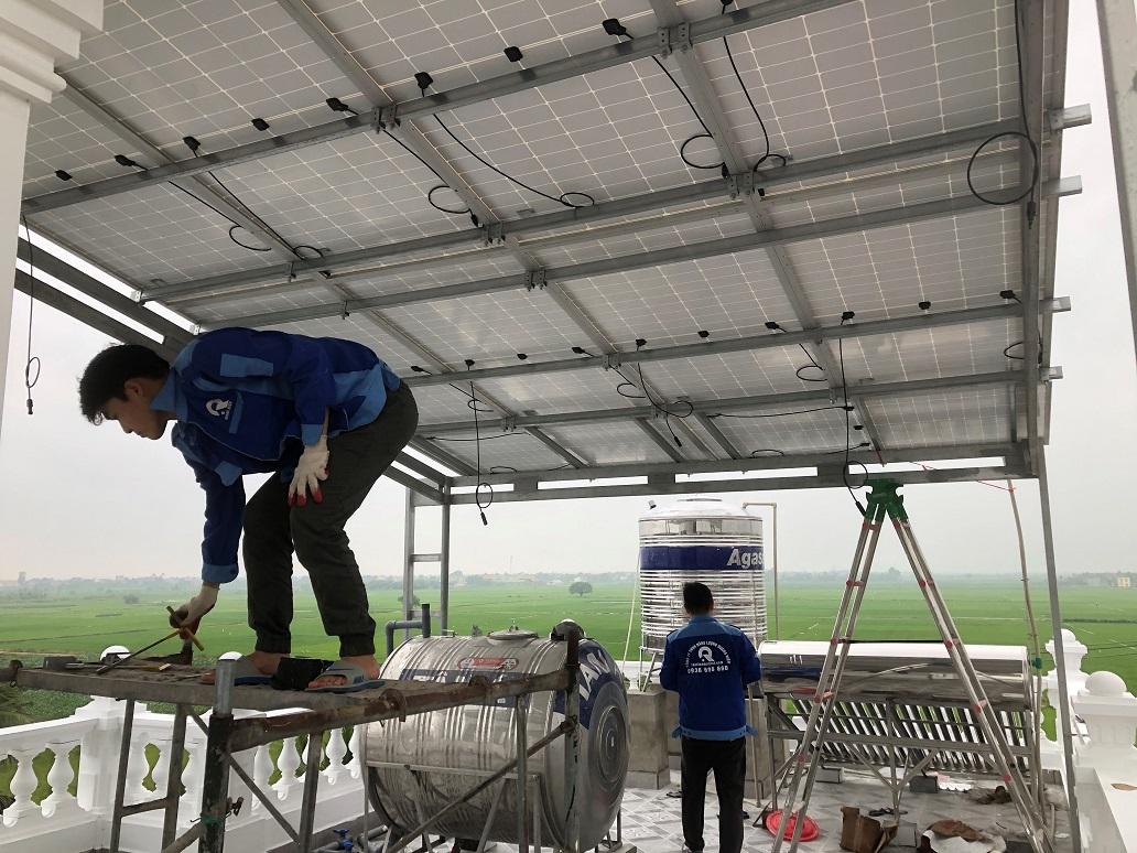 Hệ thống điện mặt trời hòa lưới 5kw tại Vĩnh Bảo Hải Phòng