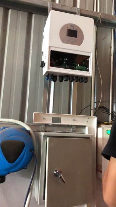 Đi dây Lắp đặt tấm pin Hệ thống điện mặt trời hòa lưới có lưu trữ 3kw tại Văn Tự Thường Tín