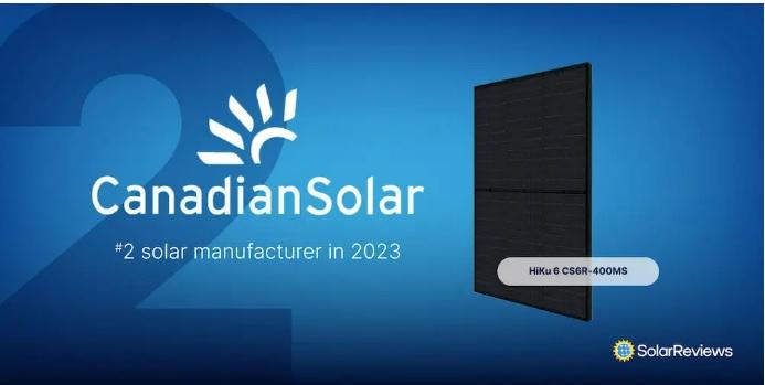 10 Thương hiệu sản xuất pin mặt trời lớn năm 2023 - Đứng thứ 2 là Canadian Solar