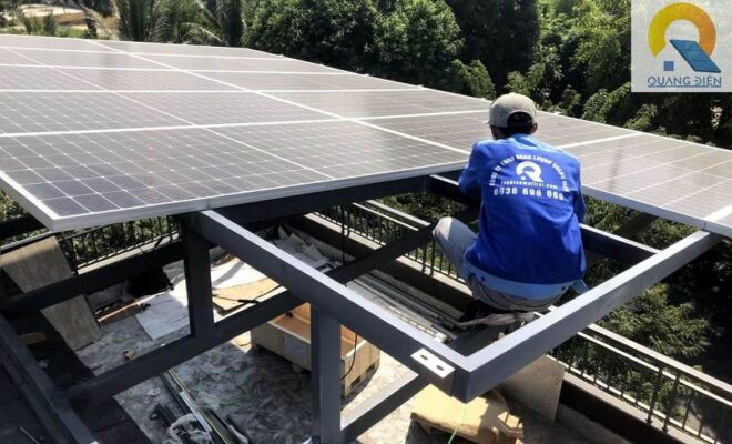 Lắp điện mặt trời 10kw 3pha tại Ecopark Hưng Yên