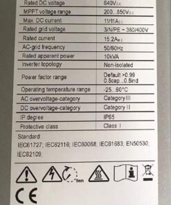 nverter Trinasolar 10 kw 3 pha TS-10K2TG02