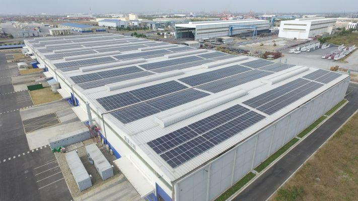 Điện mặt trời trên mái nhà xưởng KCN DeepC