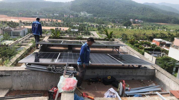 Lắp điện mặt trời biệt thự nghỉ dưỡng Flamingo Đại Lải