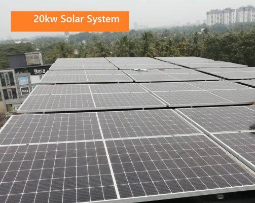 Giá chi phí lắp đặt hệ thống điện mặt trời 20kw hòa lưới