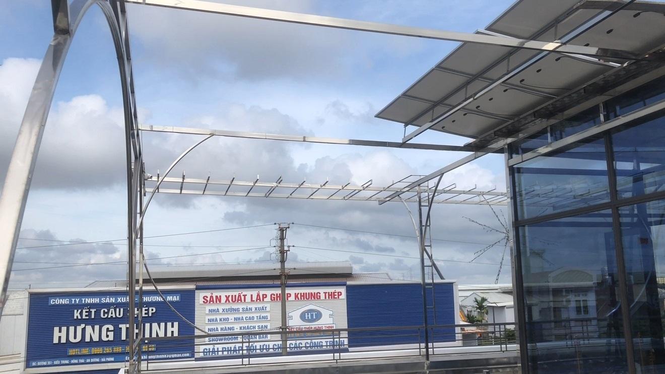 Lắp đặt hệ thống điện mặt trời 12 kw lưu trữ 10 kwh tại công ty kết cấu thép Hưng Thịnh
