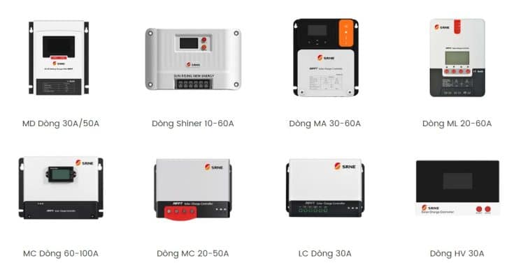 Bộ điều khiển sạc năng lượng mặt trời hãng SRNE