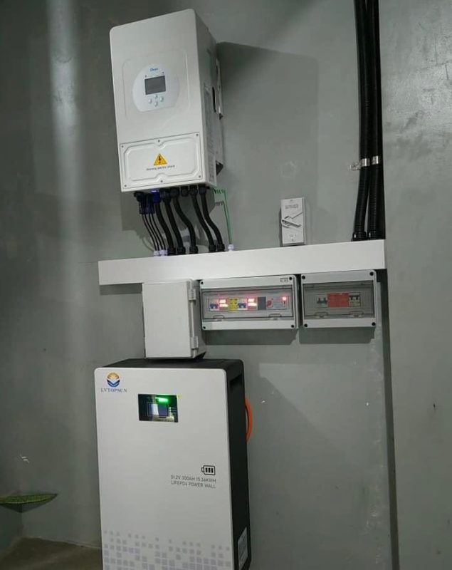 Hệ thống điện mặt trời 5kw lưu trữ 10 kwh tại Ân Thi