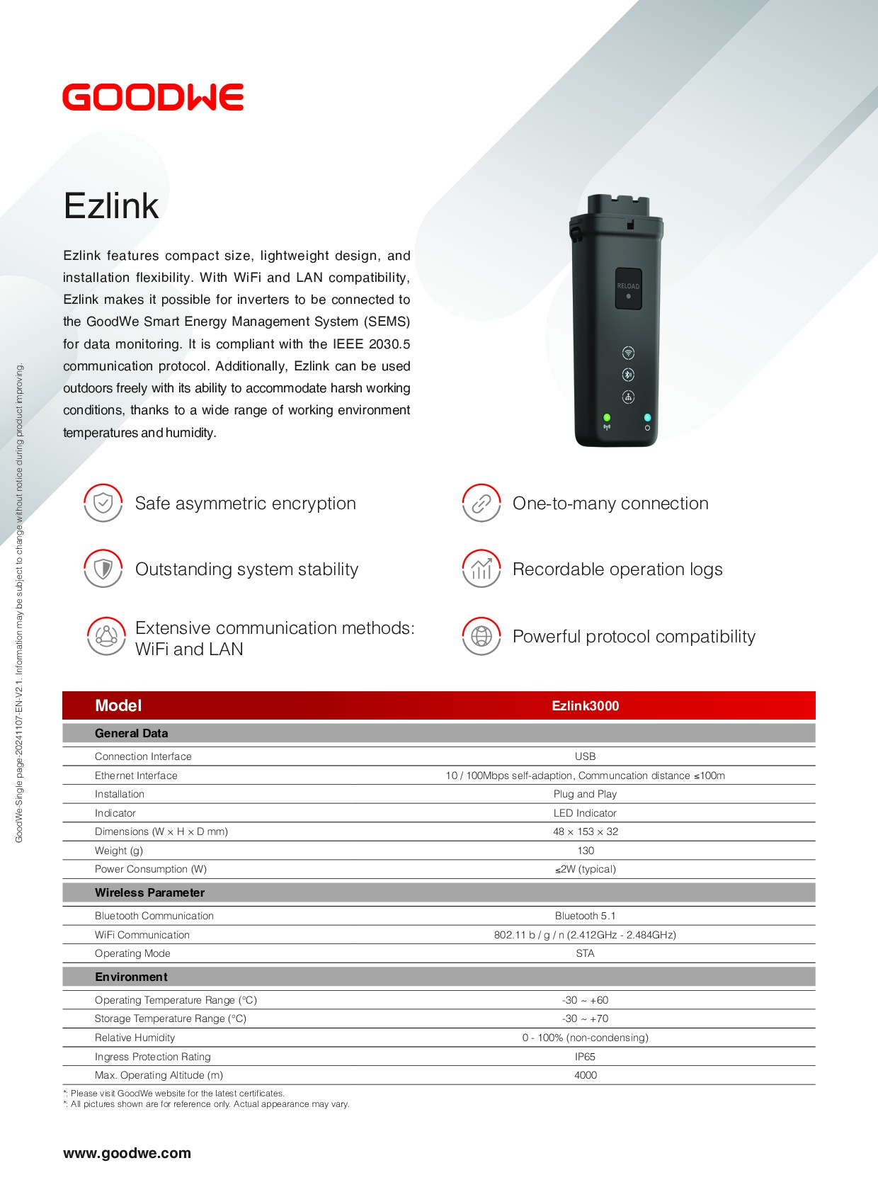 Bộ ghép nối song song GoodWe EZlink 3000 (EZlink 3000) - hinh anh san pham GoodWe - Quang Dien Energy